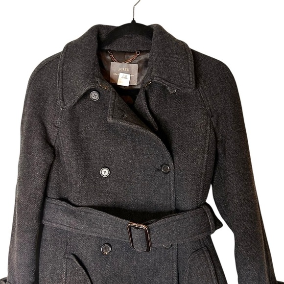 J. Crew Nello Gori Stadium Cloth Wool Double Breasted Pea Coat-Size 2 - Picture 4 of 14